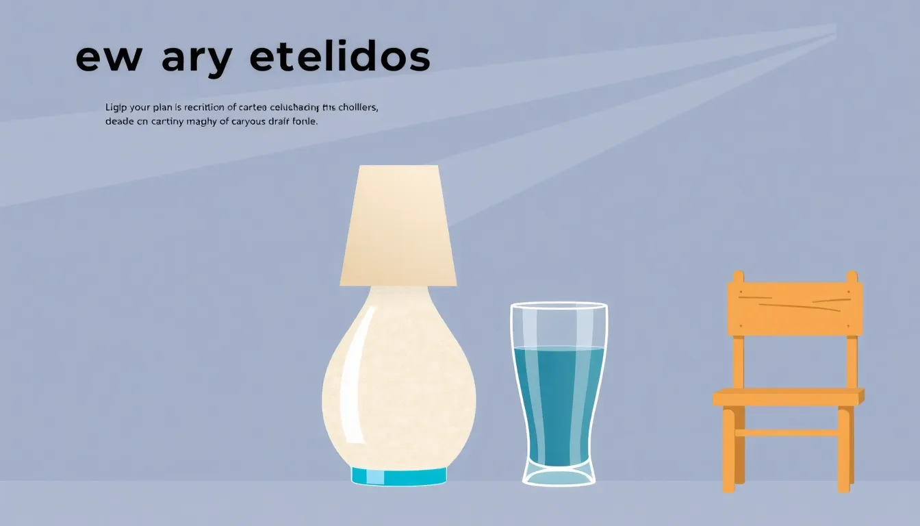 A clean educational infographic showing a row of everyday objects including a car window, a frosted glass lamp, a clear drinking glass, and a wooden chair, with illustrated light rays passing