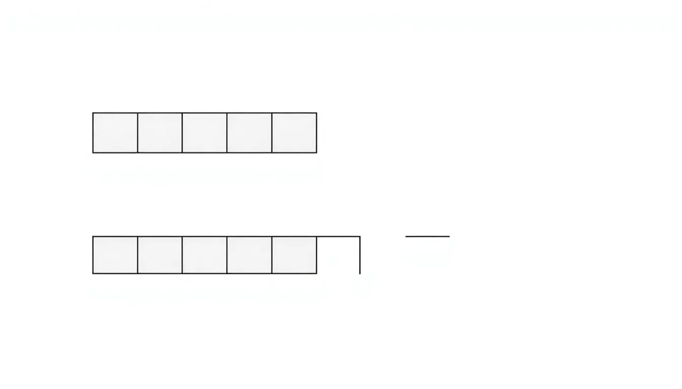 A minimalist educational diagram showing two identical horizontal rectangular bars divided into 10 equal segments. The first bar has 7 segments shaded to represent 7/10, the second bar has 7