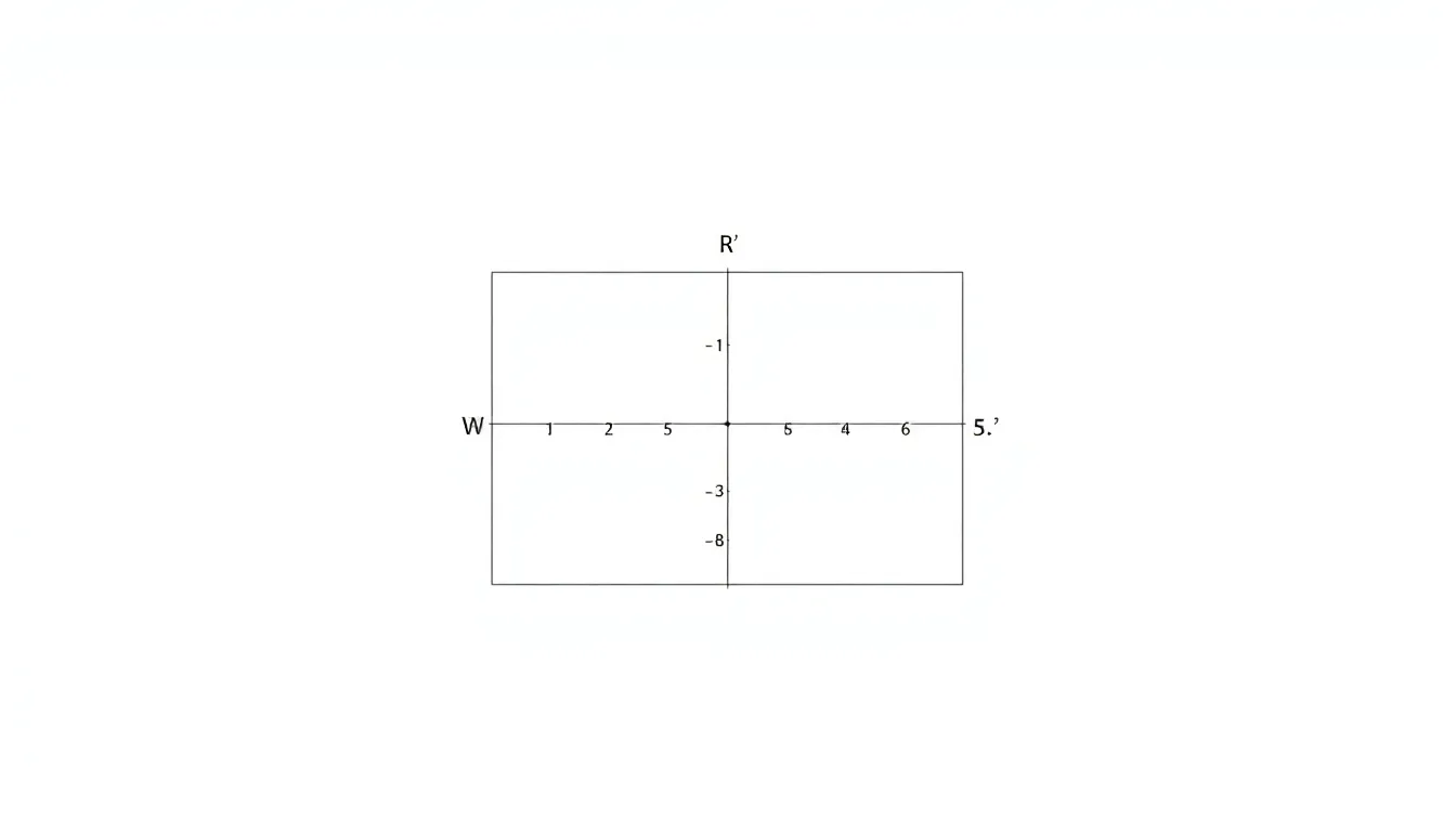 A clean educational infographic diagram on a white background showing a rectangle with corner points A(1,2), B(5,2), C(5,6), D(1,6) on a coordinate plane, then reflected across the x-axis to A'(1,–2),