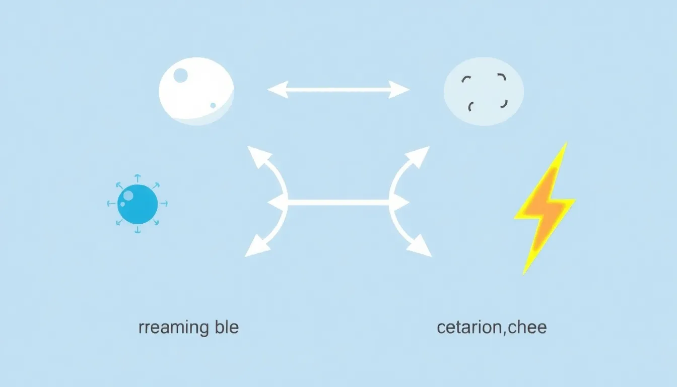 A minimal educational diagram showing two different objects being rubbed together, with arrows indicating electron transfer from one object to the other, resulting in opposite electric charges. Clean