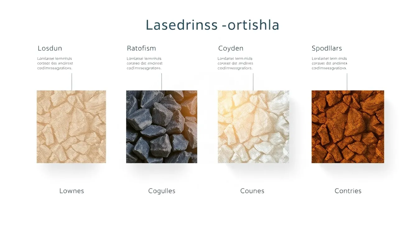 A clean LGS-style infographic diagram showing four different materials in a row, each with light passing through and casting a shadow behind. No text, white or light gray background, minimal