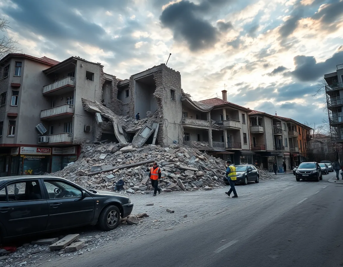 Damage scene after the Izmit earthquake